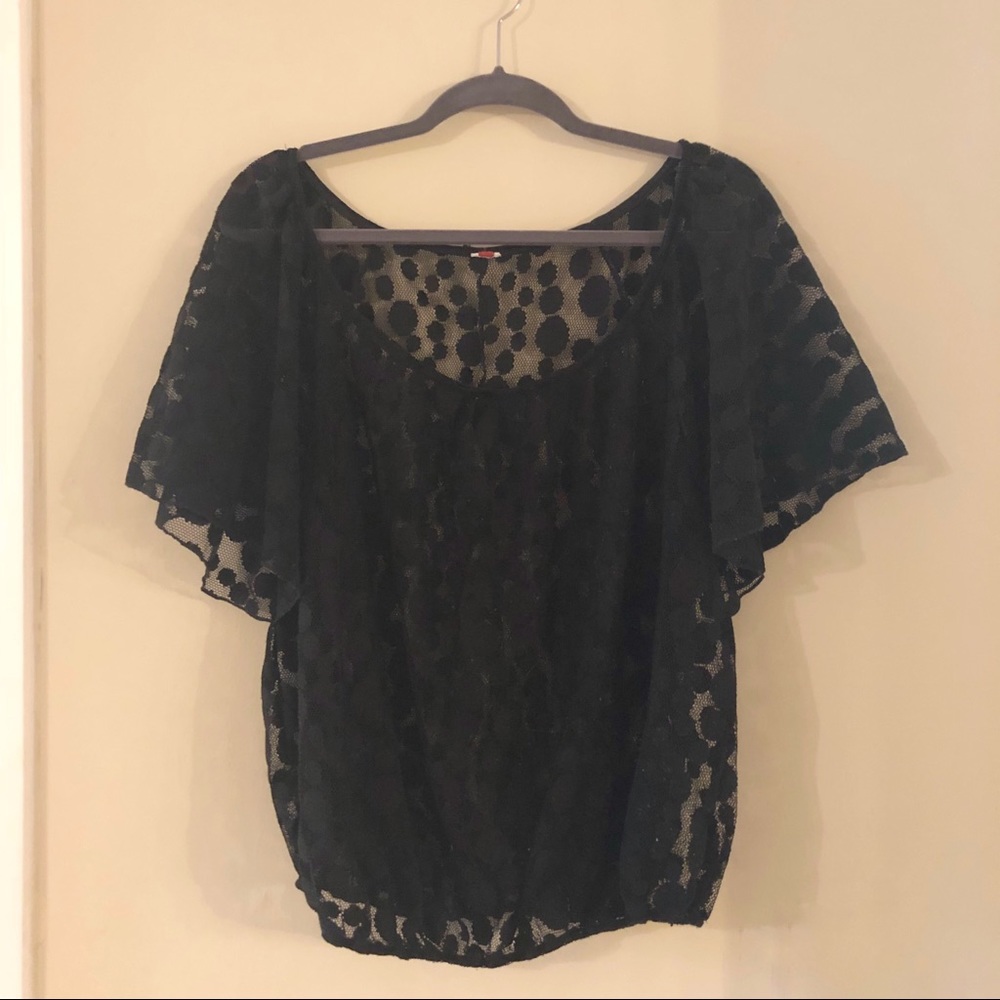Black Lace Top Size Large